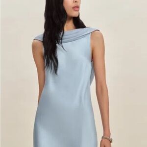 Reformation Light Blue Mini Dress